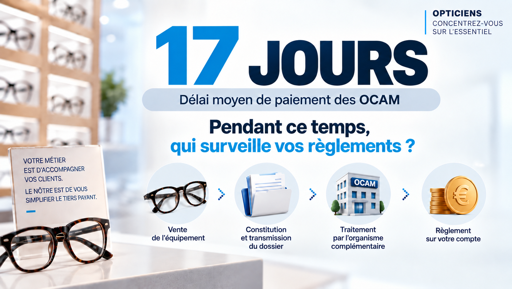 Délai moyen de paiement des OCAM - 17 jours